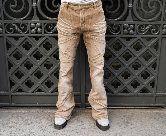 GOR3E FLARE JEAN TOBACCO
